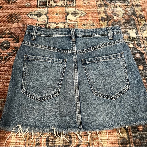 Free People We the Free Zip Front Denim Skirt size 24 - Picture 6 of 8